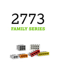 2773 Family Series connectors in various colors, including Push Wire Splicing Connector Wall Nuts For Solid And Stranded Conductors Eight Conductor With Light Gray Cover Tool Free Wiring Quick, Reliable Splices For Home Or Pro Projects Box Of Forty Pieces