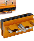 Self Centering Doweling Jig Kit For Precise Hole Drilling In Wood Adjustable Width Woodworking Guide with six bushings