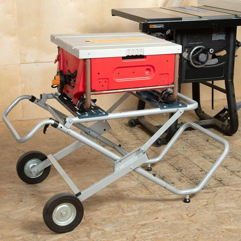 Foldable Table Saw Stand With Wheels For On The Go Mobility And Storage 330 Lbs Load Capacity Portable Universal Fit For Most Saws