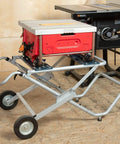 Rolling Foldable Table Saw Stand With 8 Inch High Traction Wheels Heavy Duty And Adjustable Mounting Options Supports 330 Lbs