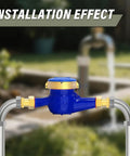 Brass Water Meter Coupling Kit 5 Pack 1/2 Inch Male NPT To 1/2 Inch Female BSP Adapters With Seal Washer in garden setup