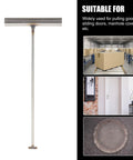 No Sweat Heavy Duty Manhole Cover Lift Hook With T Shaped Steel Puller For Drain Well Lid Opener And Roller Shutter Doors Rust Proof Stainless Steel Industrial Grabber Tool Top Shelf 43 Cm Grip shown upright on a white background.