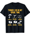 Motorized Paraglider Tee For Paramotor Fans Dope Aviation Vibe Shirt, black with paramotoring activities text