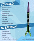 Ripley Rocket Intermediate Model Rocket Kit with recovery parachute, decals, body tubes and guidance for hands-on STEM learning