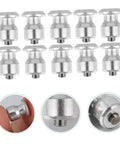Killer Winter Tire Studs For Cars Trucks And Motorcycles Tungsten Steel Spikes set of twelve pieces viewed from above.
