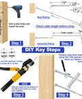 DIY installation steps for 30 Pairs One Eighth Inch Cable Railing Hardware Kit With Swage Toggle Turnbuckle For Wood Posts, T316 Stainless Steel Deck And Stairs Cable Railing System, 180 Degree Adjustable Angles, Multi Angled Stair And Horizontal Kit, Easy Install CR25.