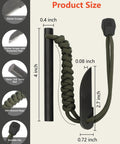 Flint And Steel Fire Starter With Paracord Handle And Thick Striker 4 Inch Ferro Rod Waterproof Survival Tool For Camping