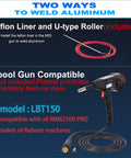 RBM2500 Pro featuring Teflon Liner, U-type Roller, and spool gun for 250 Amp MIG Welder 120V 240V RBM2500 Pro 8 In 1