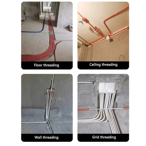 Premium Focket Electrical Wire Threader Fish Tape Kit used for floor, ceiling, wall, and grid threading in electrical jobs.