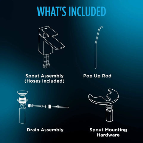 LF Series 1.2 GPM Single Handle Bathroom Sink Faucet With Drain Assembly Polished Chrome Ceramic Disc Valve parts