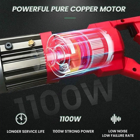 Heavy Duty Electric Hydraulic Rebar Bender Cutter 1100W Copper Motor showing internal components and design for optimal performance.
