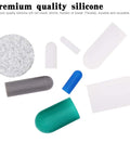 High Temp Silicone Rubber End Cap Kit with assorted colors and sizes, featuring premium quality silicone texture.