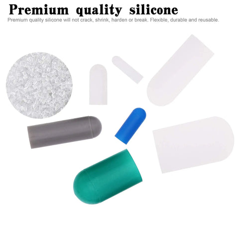 High Temp Silicone Rubber End Cap Kit with assorted colors and sizes, featuring premium quality silicone texture.