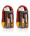 14.8V 120C 1500mAh 4S LiPo Battery With XT60 Plug For FPV Drones Quadcopters RC Planes Boats Cars 2 Pack