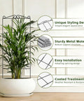 4 Pack 31 Inch Tall Metal Plant Trellis for Indoor and Outdoor Use, Rectangular Plant Support with Ties in indoor setting