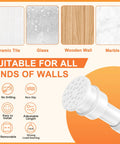 Adjustable Tension Curtain Rod Set 26 To 48 Inches 6 Pack Tool Free Install Easy Twist White shown with wall compatibility