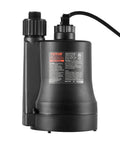 Submersible Sump Pump One Third HP, 2450 GPH High Flow, Heavy Duty Thermoplastic Water Pump With 10 Foot Power Cord