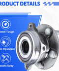 Front Wheel Bearing Hub Assembly 5 Lug 513287 Fits Toyota Prius 2010-2015, Prius Plug-In and Lexus CT200H, side view