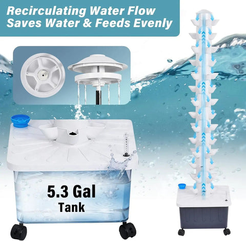 14 Layer Vertical Hydroponic Garden System Kit With 70 Slots And A 20L Water Tank And Pump for Indoor Outdoor home balcony