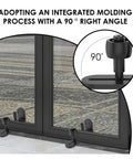 Full Extension Drawer Slides 6 Pieces Set with Heavy Duty Carbon Steel Bottom Roller Kit, 90° integrated molding detail