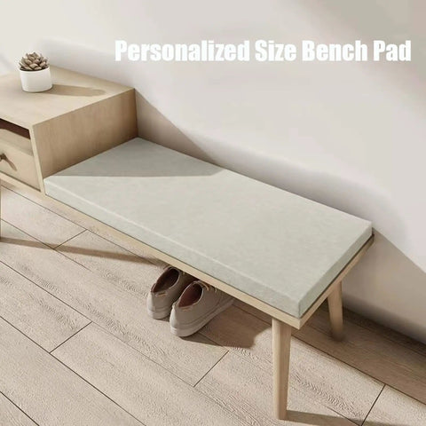 Customizable Size And Color Bench Cushion For Indoor And Outdoor Benches, Bay Window Seat Pad With Non Slip Bottom on bench