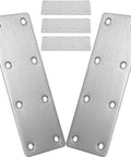5 Pack Stainless Steel Metal Mending Plates With Multiple Holes, Straight Corner Braces For Wood Furniture Repair, showing all 5 plates
