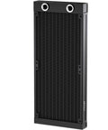 Dope 12 Pipe Aluminum Water Cooling Radiator For PC And CPU Rig 240mm G1 Quarter Inch Thread Heat Exchanger black front view