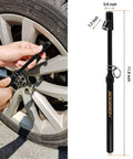 GODESON dual-head pencil tire pressure gauge, 10–150 PSI, black metal, used on a car tire