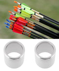 20X Protector Nock Collars And Protective Rings For Carbon Arrows OD 7.2mm Arrow Shaft Shield next to colorful arrows