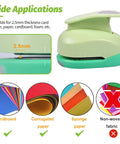 Circle Punch Set Of 3 Inches, 2 In, 1.5 In And 1 In for Crafting Scrapbooking Cards DIY Albums, showing cutting applications