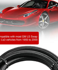 Easy Install Universal Power Steering Pump Hose Kit Return To Reservoir Hose Kit Compatible With GM LS Swap LS1 LS3 High Temp Durable
