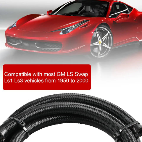 Easy Install Universal Power Steering Pump Hose Kit Return To Reservoir Hose Kit Compatible With GM LS Swap LS1 LS3 High Temp Durable