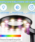 Close-up of LED grow light for Indoor Hydroponics Tower Grow Kit With LED Grow Light For Herbs, Vegetables And Microgreens