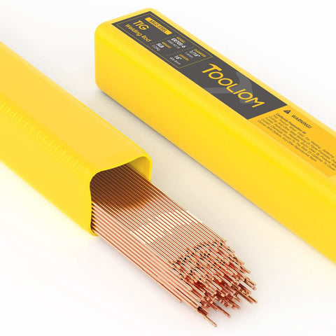 ER70S-6 Mild Steel TIG Filler Rod 1/16 In x 16 In Copper-Coated Welding Wire, 5 Lb Pack, Pro Grade Arc, Low Spatter