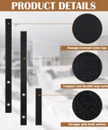 Heavy Duty Anti Tip Furniture Straps 6 Pack Rock Solid Wall Anchor Brackets For Dressers Tv Shelves Pet Proofing Adjustable Nylon Safety Gear Black No Sweat Installation with nylon materials and grip surfaces.