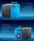 Industrial CO2 Water Chiller For K40 Laser Engravers Up To 50 Watts showing temperature display and various ports.