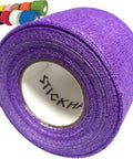 Purple High Tack Drumstick Grip Tape For Tight Control And Zero Slip Percussion Practice With Soft Cotton Gauze Wrap displayed on a roll.