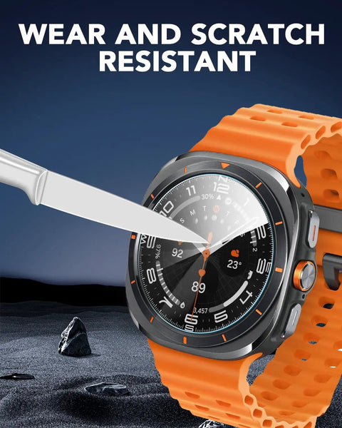 Four Pack For 47mm Galaxy Watch Ultra Screen Protectors, 9H Tempered Glass, Bubble Free Install, Scratch Resistant Shield For 2024 And 2025 Galaxy Watch Ultra 47mm, Not Compatible With Other Models
