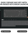 Screenshot showing QMK-based Keychron launcher for Compact 96 Percent Wireless Mechanical Keyboard Hot Swap Switches.