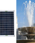 Heavy Duty 50W Solar Fountain Pump For Outdoor Bird Bath And Fish Pond Drop Dead Quiet Low Noise Water Feature with solar panel and fountain spray