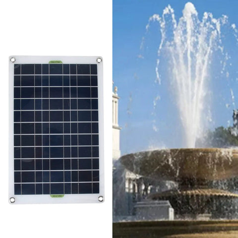Heavy Duty 50W Solar Fountain Pump For Outdoor Bird Bath And Fish Pond Drop Dead Quiet Low Noise Water Feature with solar panel and fountain spray