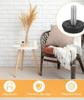 Close-up of 150 piece adjustable furniture leveler set with threaded screws, suitable for tables and chairs on rough floors.