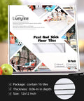 Box of Gray And White Marble Vinyl Floor Tiles Peel And Stick Waterproof 12x12 Inch 16 Pack Removable Vinyl Flooring