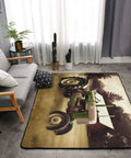 Area Rug 63x48 Inch Soft Cozy Non Slip Floor Mat For Living Room Modern Doormat With Old Tractor Photo Farm Design