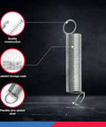 Close-up of a 200 Piece Spring Assortment Kit With Zinc Plated Steel Compression And Extension Springs Assorted Sizes For Home Repairs