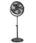 20 Inch High Velocity Industrial Pedestal Fan With All Metal Construction Aluminum Blades on adjustable slim profile stand