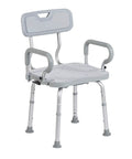 PreserveTech 360 Degree Swivel Shower Chair with Arms and Back, non-slip, for safe bath time, compact tub chair for elderly.