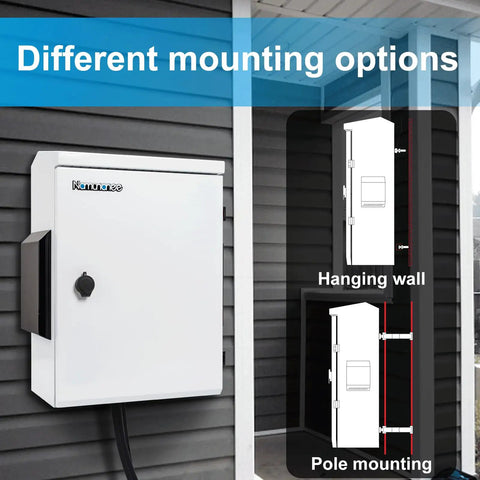 Beefy Outdoor Electrical Box With Thermostat And Fan For Weatherproof Protection, wall and pole mount options shown