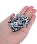 Petal Style Metal Expansion Nuts And Hollow Wall Anchors Kit For Drywall And Ceiling Installations, Secure Fastening For Home Improvement, 35-Piece Screw Jack Nut Set, Durable DIY Construction Hardware, metal anchors in hand