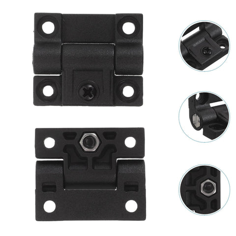 Adjustable Torque Folding Hinges For Cabinets Closets And Desks With 90 Degree Position Control, 1 pair black hardware